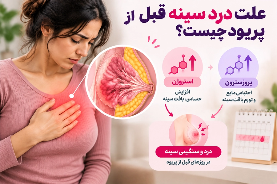 علت درد سینه قبل از پریود چیست؟